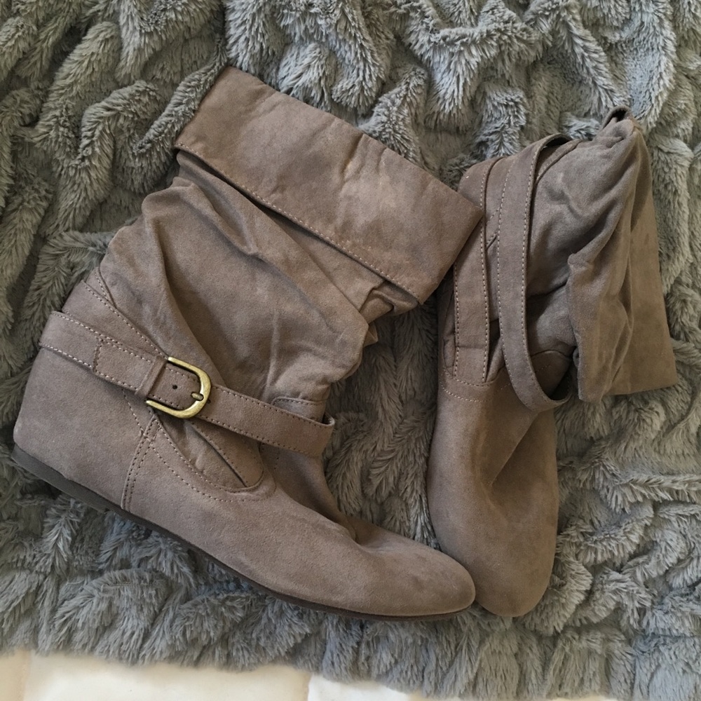 Tan booties